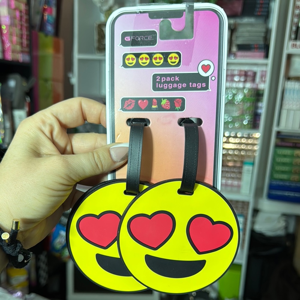 G-Force Emoji Luggage Tags - Yellow and Black
